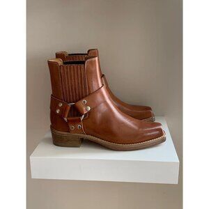 RE/DONE Leather Cavalry Ankle Harness Boots Size 35 EUR - New In Box